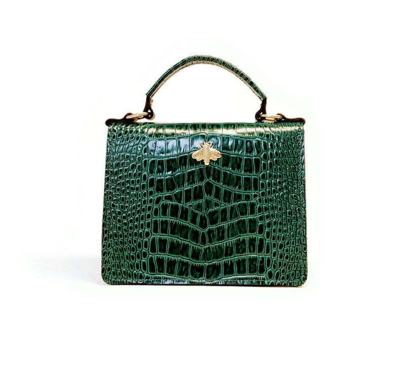 kate spade | Bags | Kate Spade Kelly Green Croc Embossed Handbag | Poshmark
